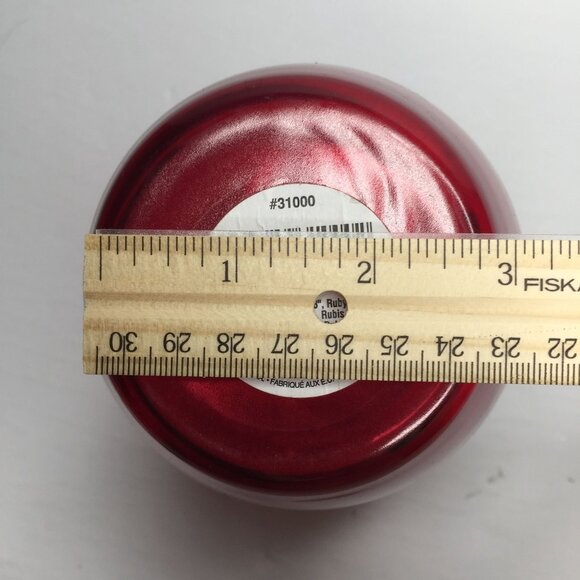 Indiana Glass Co Ruby Red #31000 Crimped 8" Vase Scalloped Edge Wide Mouth - Picture 11 of 13